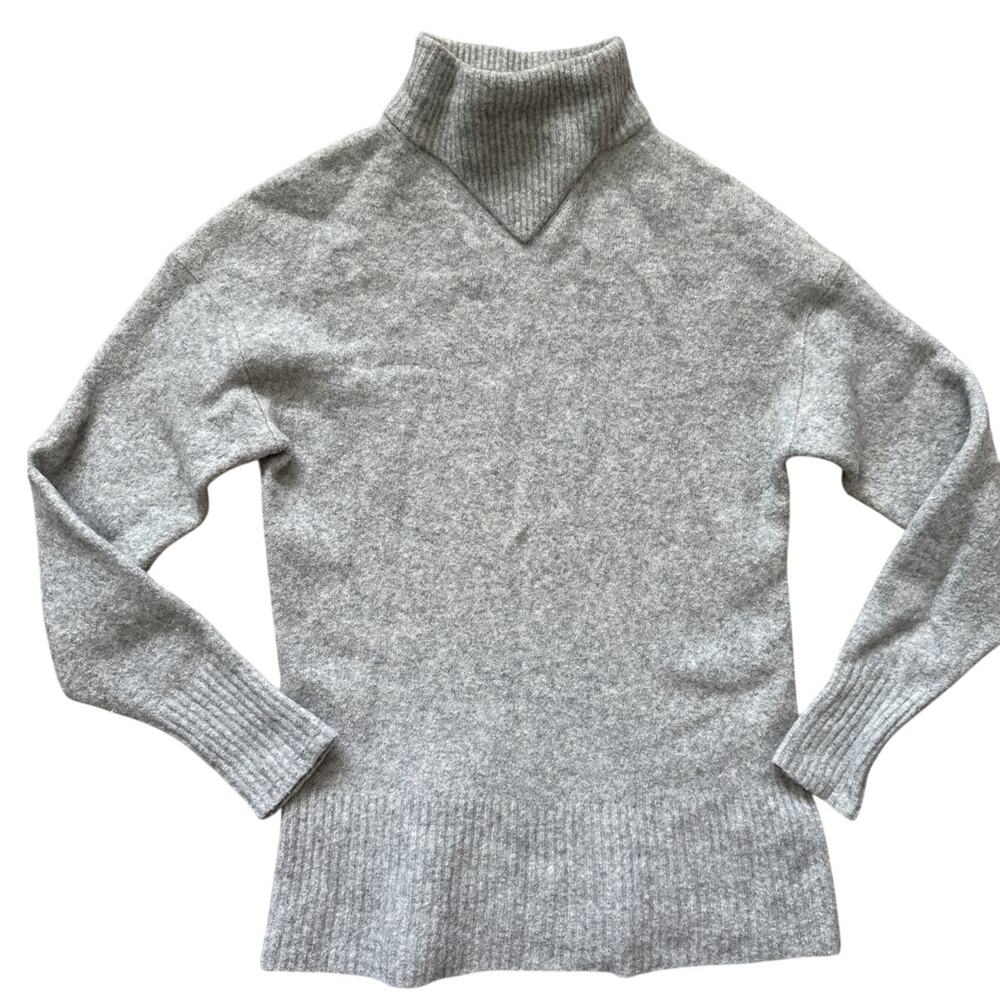 Everlane The Cozy Stretch Mockneck Wool Yak Hair Pullover Sweater Gray Size XS - Picture 5 of 10